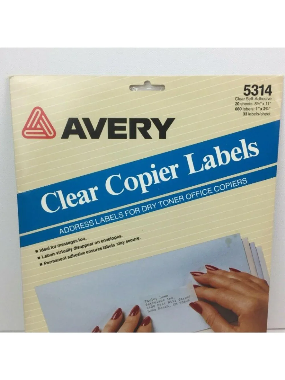 Avery 5314 Clear Copiers Labels Address for Dry Toner Office Copier 16 Sheets